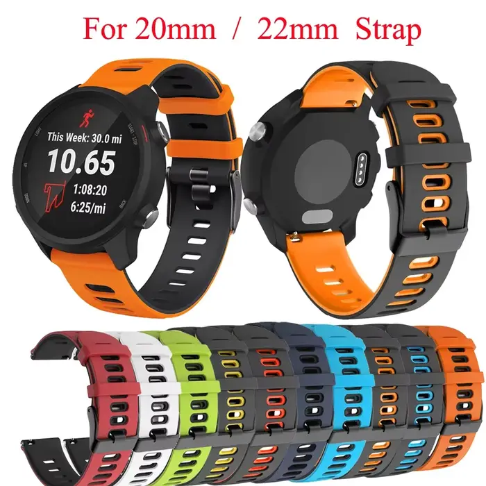 20 22mm bracelets de montre pour Bracelet polaire Pacer POLAR Grit X Pro Titan/Vantage M2 M/IGNITE 2/3/Unite Bracelet en Silicone bracelets de montre