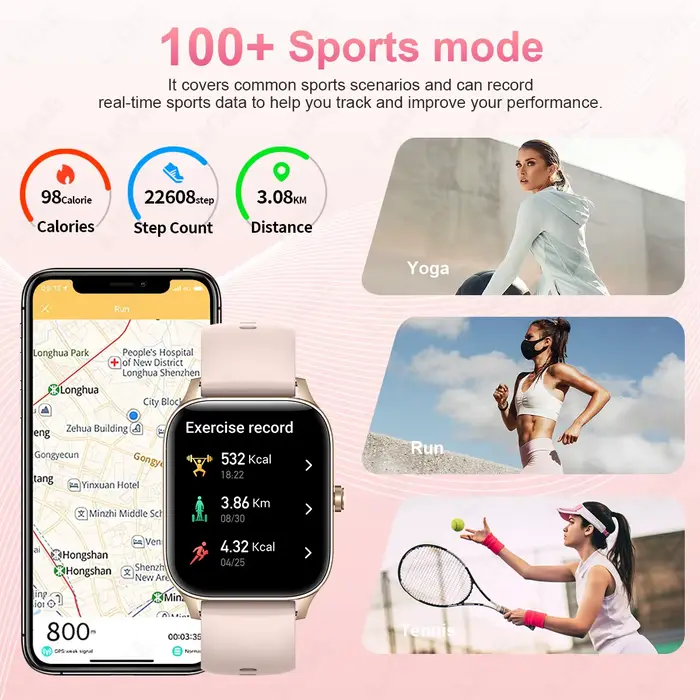 Montre intelligente de sport pour femme