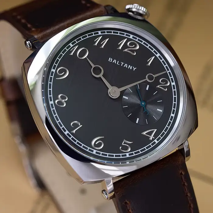 Baltany Quartz 1921 montres homme S4072 montres-bracelets à rappel abordables saphir cristal