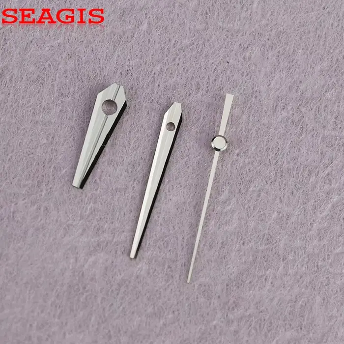 Accessoires de montre SEAGIS Aiguilles argentées GS élégantes pour cadran de montre classique occasionnels femmes homme style moderne