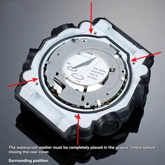 Anneau étanche de couverture arrière de montre