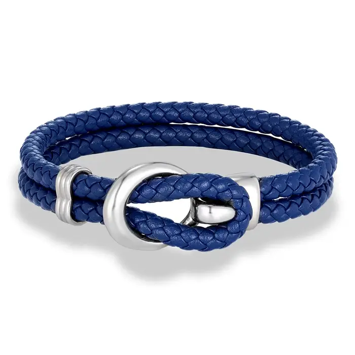 Bracelet en cuir tressé fait à la main pour hommes