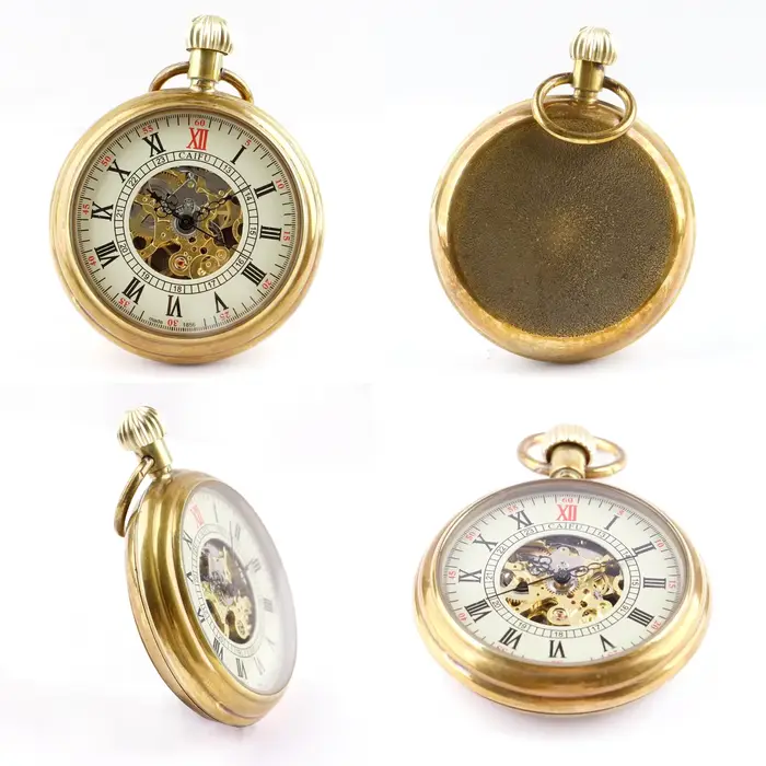 Montre de poche mécanique sans capuchon pour homme