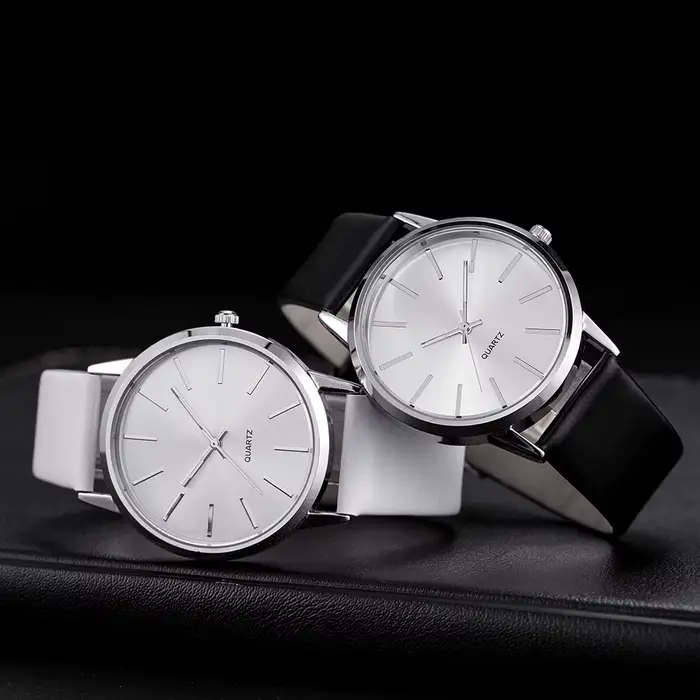 2025 hommes montres haut de gamme de luxe bracelet en cuir marron Quartz montre-bracelet