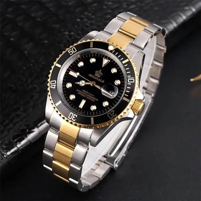 Reginslip-Montre de sport en acier inoxydable pour homme