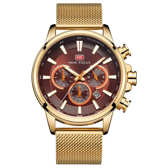 Montre à trois sous-cadrans à Six aiguilles