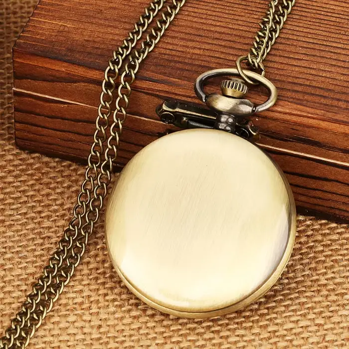 Montre de poche à quartz pour hommes avec cadran à chiffres arabes design mode et casual cadeau anniversaire ou fête papa