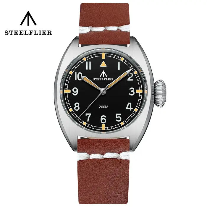 STEELFLIER montre-bracelet de plongée VH31 mouvement silencieux cristal saphir Super lumineux 20Bar étanche luxe