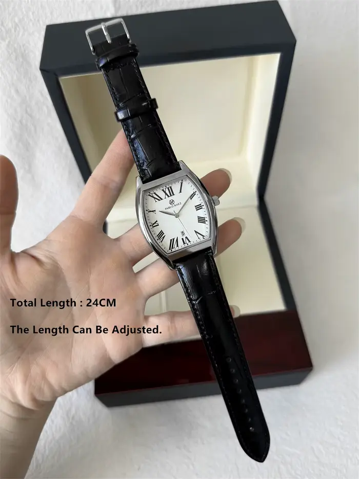 PABLO RAEZ luxe hommes Quartz montre en cuir barils forme étanche Date haut marque montre-bracelet
