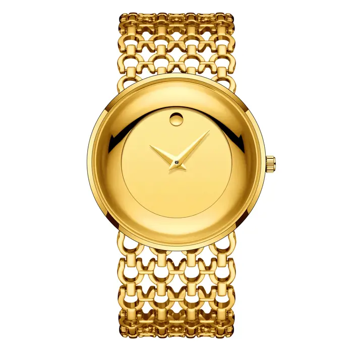 YaLaLuSi Montre à quartz minimaliste pour femme avec grand cadran, résistante à l'eau, couleur or, p