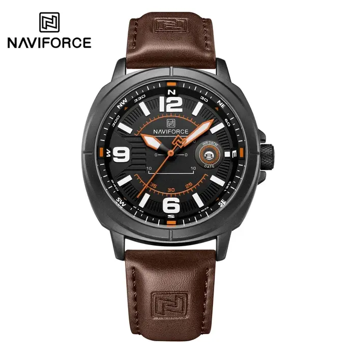 NAVIFORCE marque hommes montre à Quartz de haute qualité bracelet en polyuréthane calendrier mâle montre-bracelet affichage automatique de la Date horloges étanches Reloj Hombre