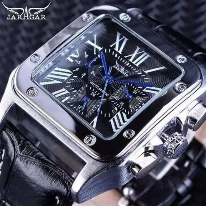 Nouvelle montre mécanique automatique carrée de luxe haut de gamme pour hommes