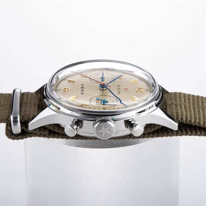 Montre-mécanique antique 1963 Das-Tianlei avec mouvement manuel chronographe résistante à l'eau pour hommes occassions spéciales