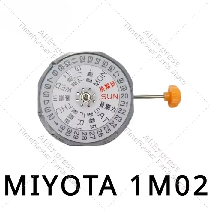 MIYOTA-Accessoires de mouvement de montre à quartz double calendrier japonais, trois pièces, origina
