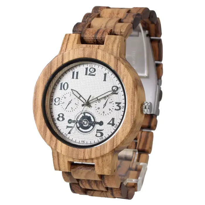 Montres en bois faites à la main, minimalistes, légères, pour hommes, montres en bois pour hommes