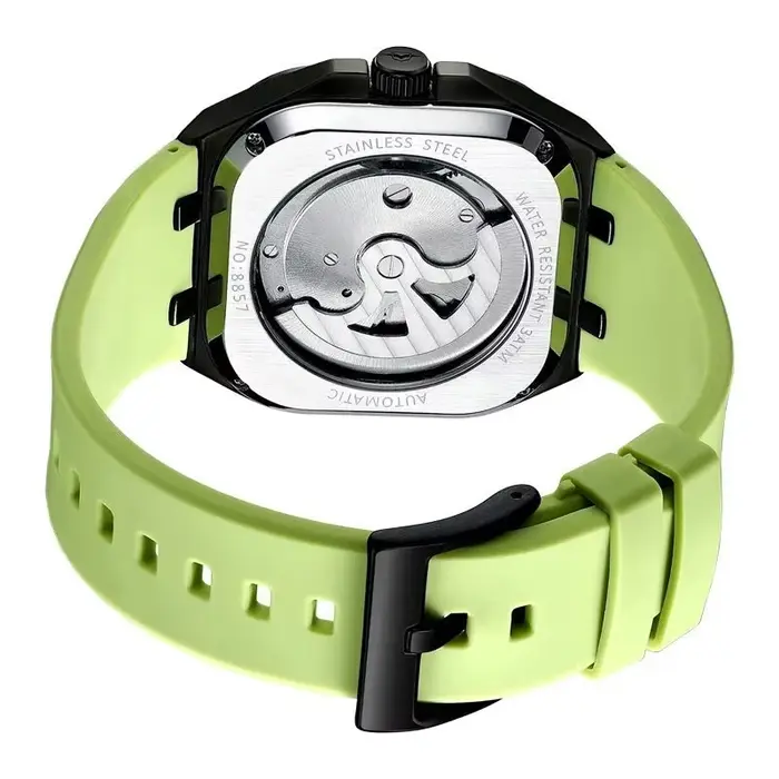 AILANG Montre-bracelet automatique mécanique de luxe pour homme, étanche, lumineuse, avec tourbillon carré, de marque supérieure
