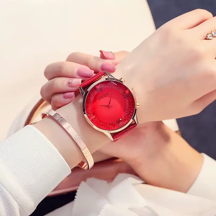 Nouvelle sélection de montres pour femmes élégantes et tendance quartz bracelets en cuir bronze café rose occasions spéciales