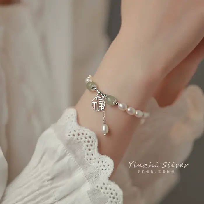 Bracelet de perles de culture d'eau douce pour femme