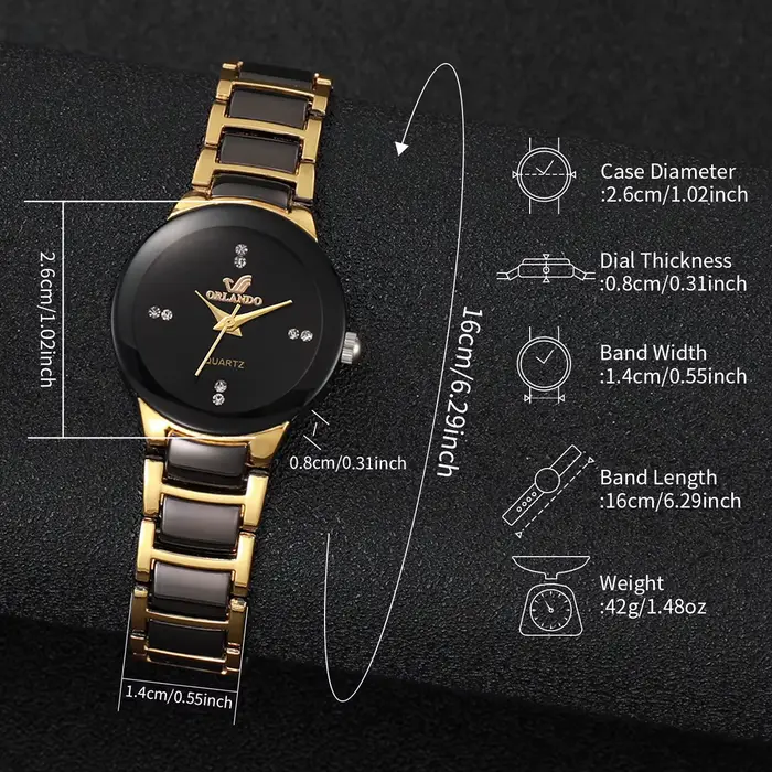 Montre pour femme en strass à la mode