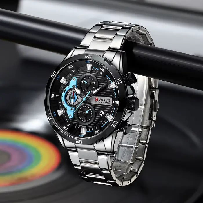 CURREN nouveau chronographe hommes montres pour Sport décontracté en acier inoxydable
