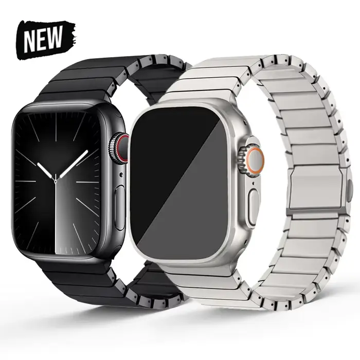 Bracelet à maillons en titane pour Apple Watch Ultra 49mm série 11 10 46mm