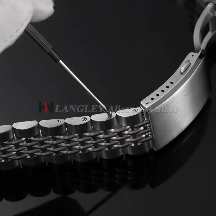Bracelet de montre en acier inoxydable massif pour homme et femme finitions droites et courbes pour Omega Rolex Seiko Jubilee occasions spéciales professionnelles sociales