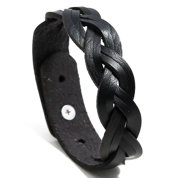Bracelet en cuir réglable pour hommes et femmes, pas cher, comparateur de couleur, bracelet multicou