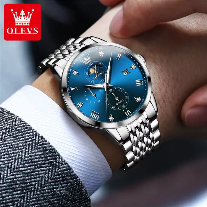 Montre-bracelet à quartz chronographe OLEVS 2925 pour homme