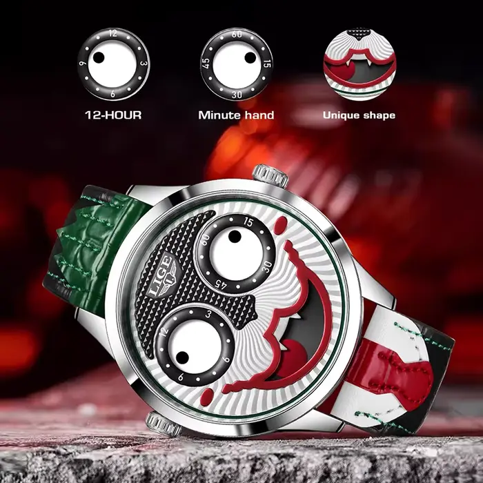 Montre LIGE 2025 Stylish et Étanche pour Hommes Occasions Spéciales Quartz Bracelet en Cuir Casual Mode Design