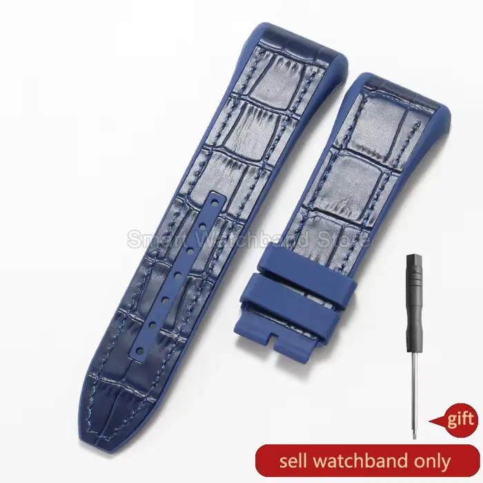 Bracelet de montre en cuir véritable de qualité supérieure, confortable à porter, pour Franck Muller
