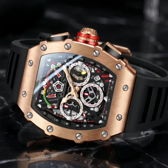 ONOLA 2021 Top marque montre hommes de luxe multifonctionnel lumineux étanche sport chronographe montres à Quartz horloge Relogio