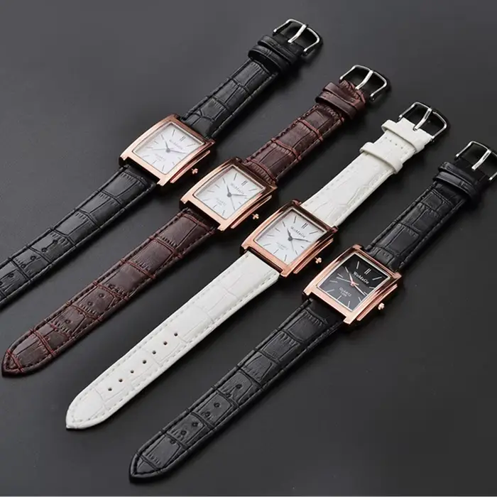 Femmes montres femmes Top marque de luxe dames montre femmes montres bracelet en cuir femmes Rectangle montre horloge Reloj Mujer