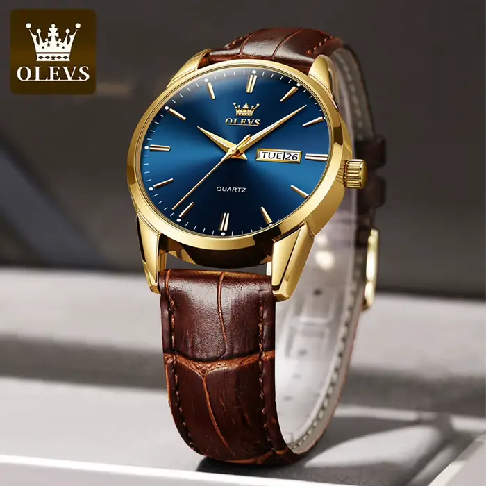 Montre à Quartz de Marque de Luxe pour Homme
