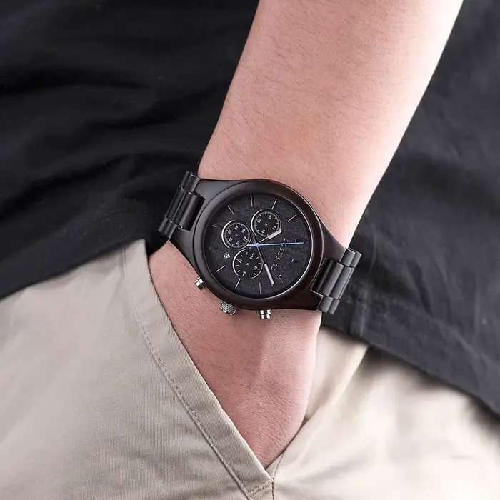BOBO BIRD Montre-bracelet en bois pour homme