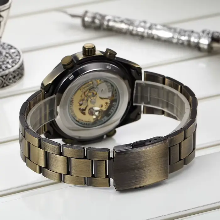 Montre Gorben Style Steampunk Design Vintage Automatique à Remontage Automatique pour Hommes Occasions Spéciales