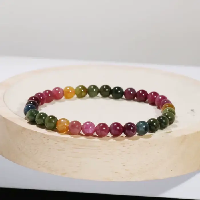 Bracelets perlés en pierre de cristal naturel pour femme, anti-anlande, énergie de guérison, argent,