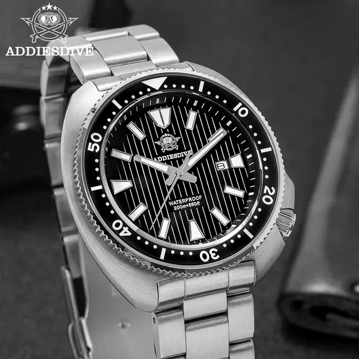 ADDIESDIVE – montre de plongée en verre saphir pour hommes