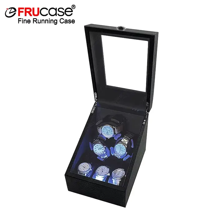 FRUCASE PU Watch Winder pour montres automatiques remontoir automatique 3