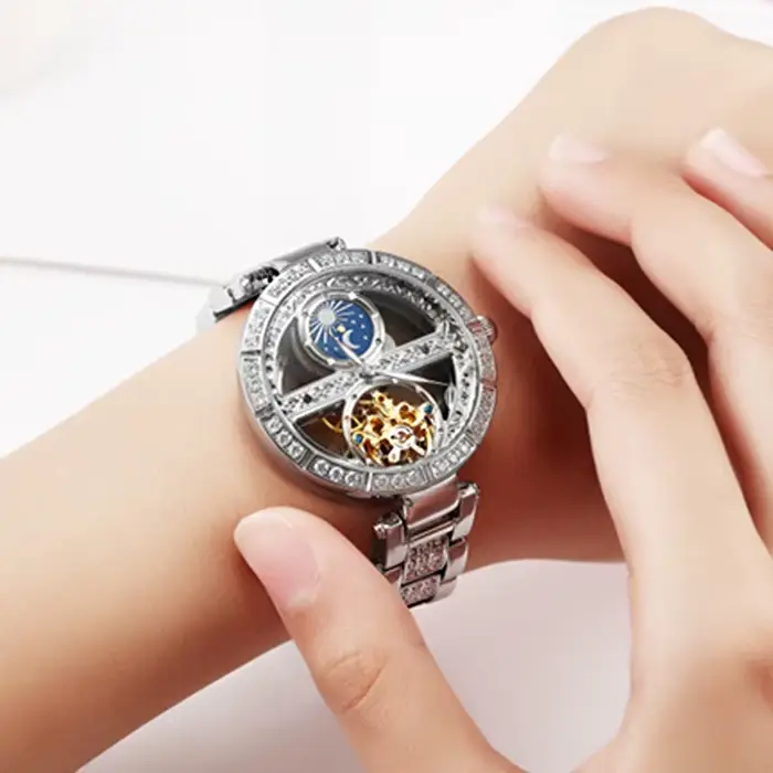 Dames montre automatique femme de luxe mode