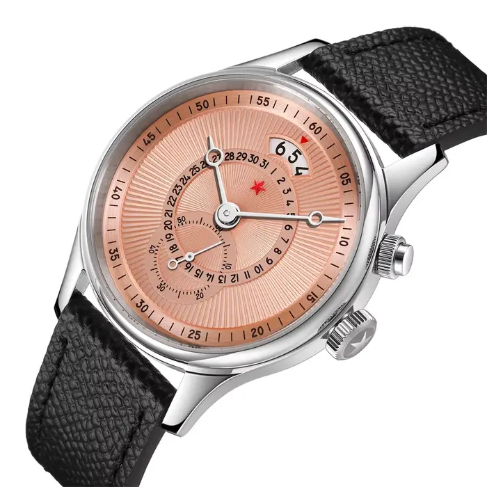 Montre mécanique Red Star 40MM, 5ATM, mouvement automatique Seagull ST1716, saphir en acier inoxydab