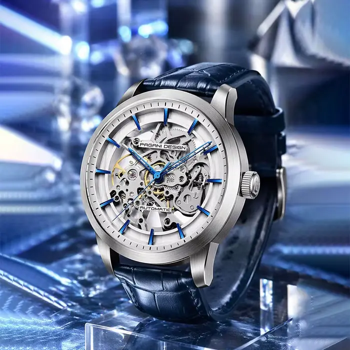 Montre PAGANI DESIGN Automatique 43mm Squelette Antiquité Élégante Occasions Spéciales