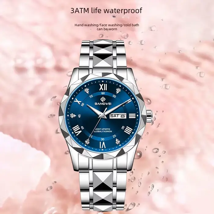 BANGWEI femme montre de luxe Elagant classique mode horloge affaires décontracté Date en acier inoxydable étanche lumineux Quartz dames montres