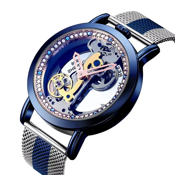 Montres mécaniques classiques pour femmes avec grand cadran