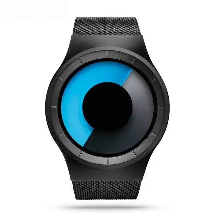 Cadeau créatif montres à Quartz hommes haut à la mode marque décontracté en acier inoxydable maille bande unisexe montre horloge mâle femme Gentleman
