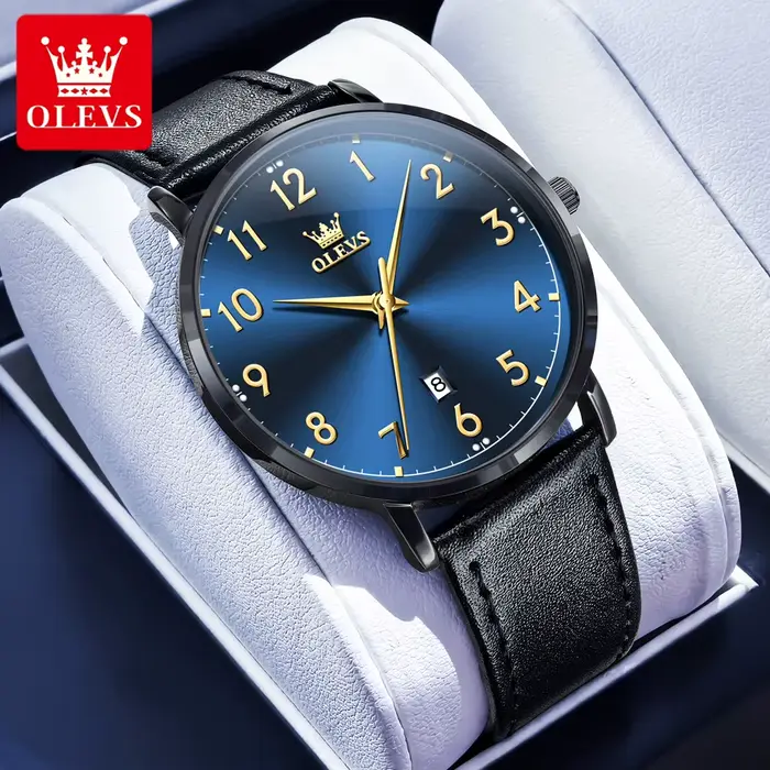 Top marque OLEVS nouveau 5653 homme montre minimaliste mode montre à Quartz pour hommes cadran numér