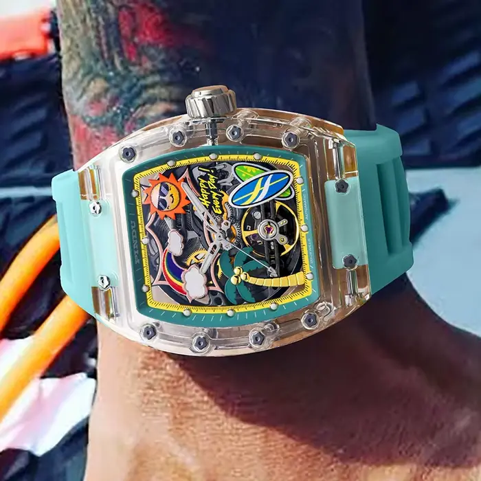Montre PINDU Edition Limitée Stylish Bracelet Lumineux Résistant à l'Eau Pour Hommes Occasions Plage Vacances