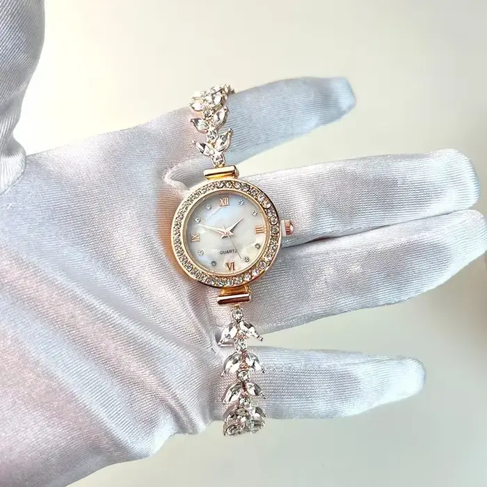 JOLight-Montres à quartz sirène pour femme, bracelet en diamant de luxe, montres à la mode pour femm