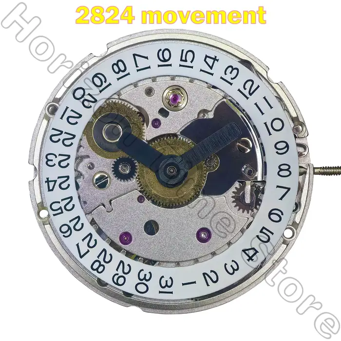 Mouvement automatique de haute précision 2824 pour montres homme et femme avec fonction date et 25 roulements à billes pour précision et durabilité
