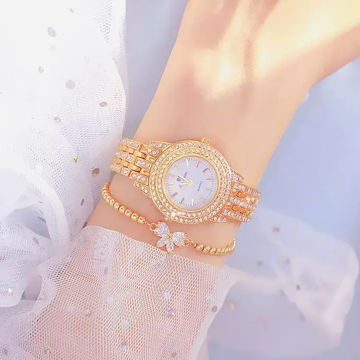 Bs Bee Sister Montre femmes avec Bracelet marque de luxe 2025 robe or Femme montres dames