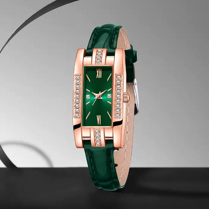 Ensemble de montre verte pour femmes